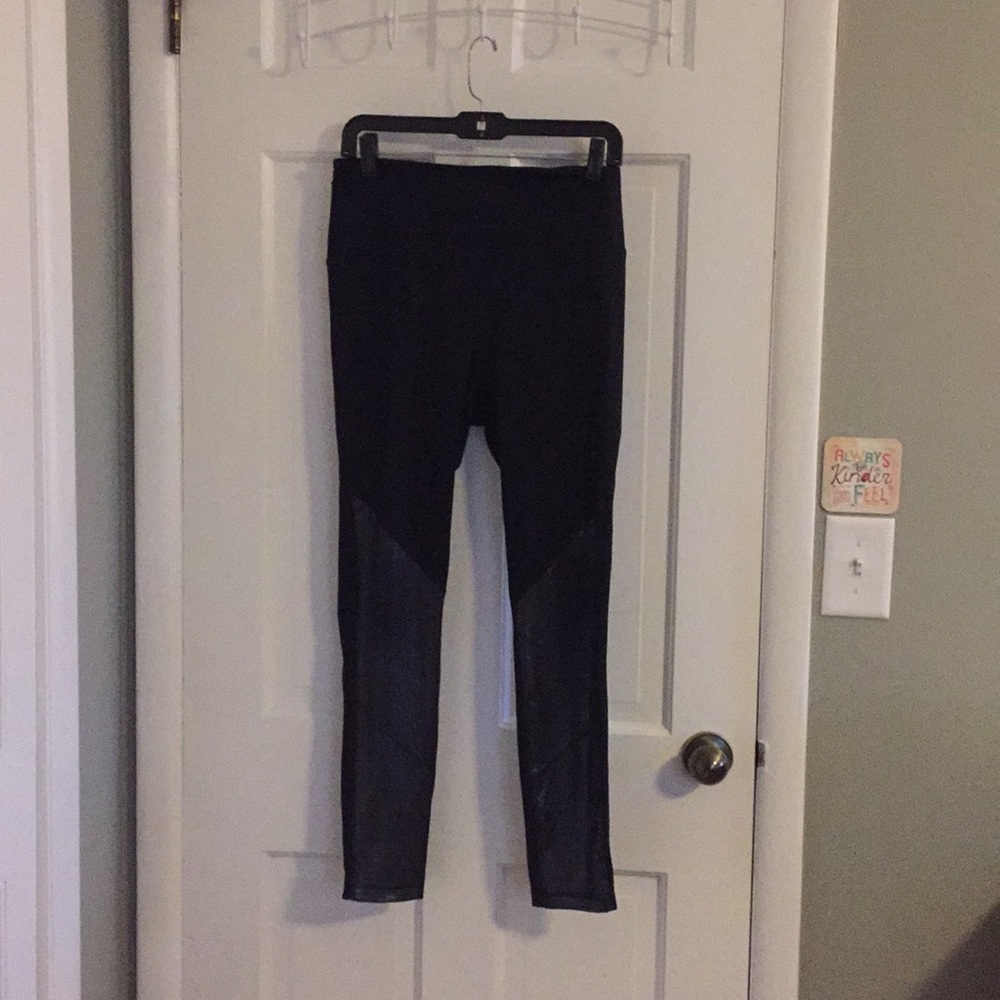 Black Leggings with Shiny Details